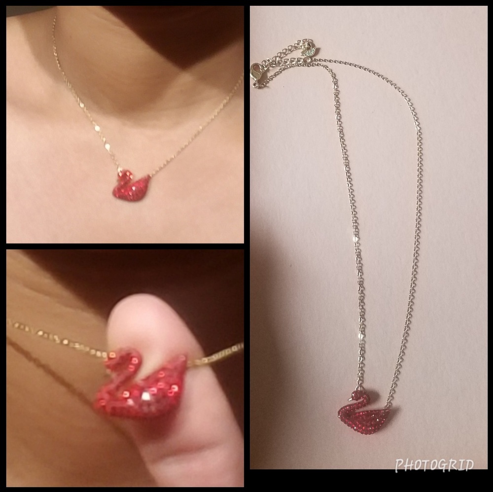 Swarovski red swan